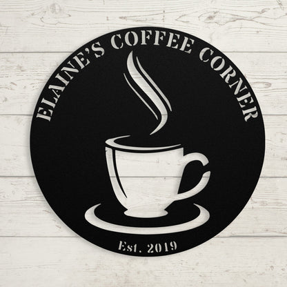 Coffee Bar Metal Sign – Custom Café Wall Art - BullyBellyMetal Sign