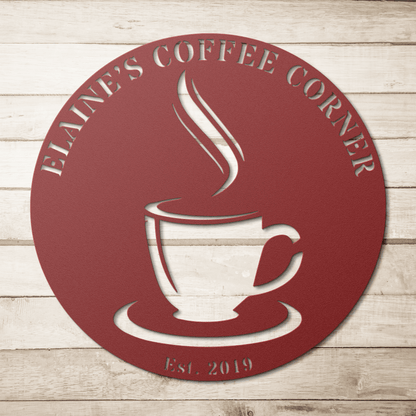 Coffee Bar Metal Sign – Custom Café Wall Art - BullyBellyMetal Sign