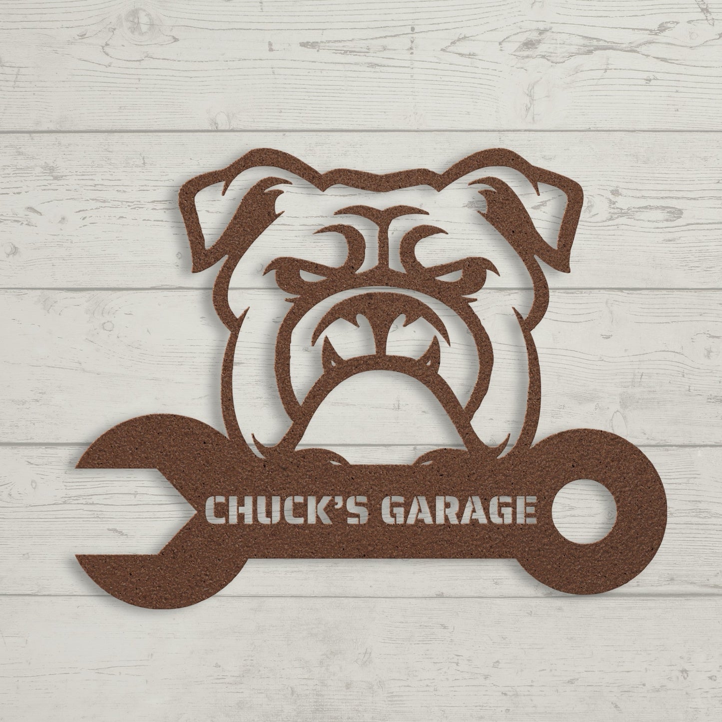 Custom Garage Metal Wall Sign copper