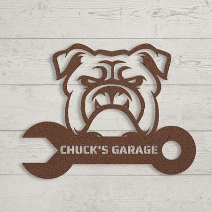 Custom Garage Metal Wall Sign copper