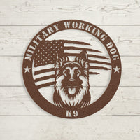 Custom German Shepherd Flag Sign: A Tribute to K9 Handlers - BullyBellyPatriotic