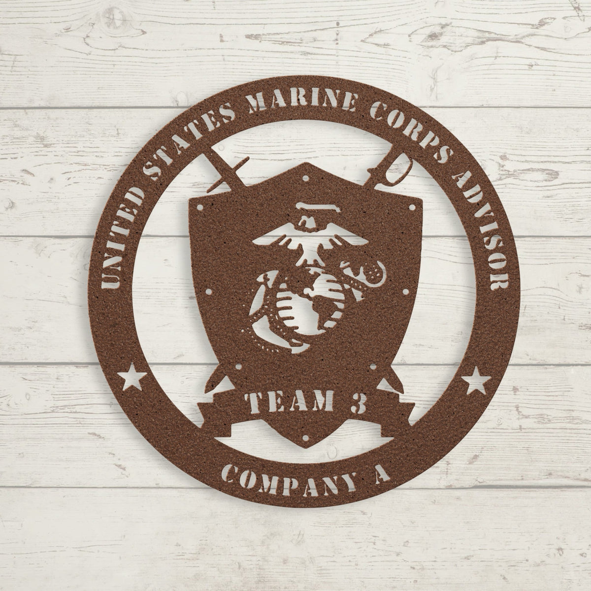 Custom Marine Corps Metal Sign - BullyBellyMetal Sign