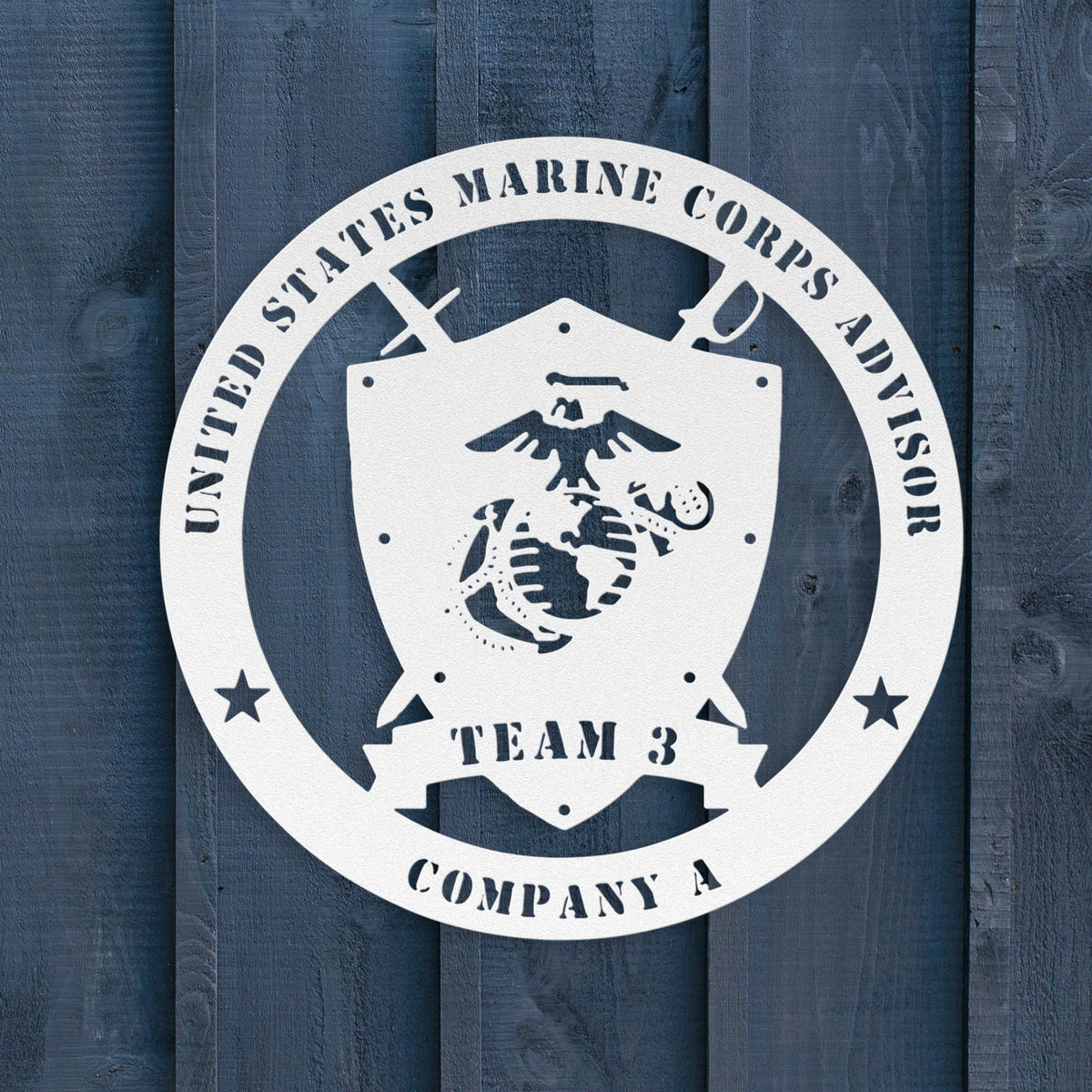 Custom Marine Corps Metal Sign - BullyBellyMetal Sign