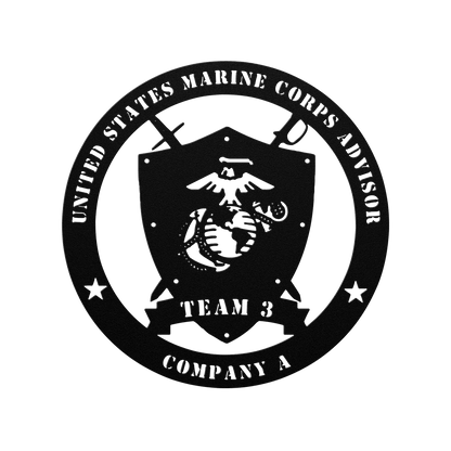 Custom Marine Corps Metal Sign - BullyBellyMetal Sign