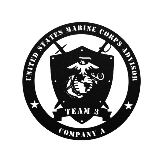 Custom Marine Corps Metal Sign - BullyBellyMetal Sign