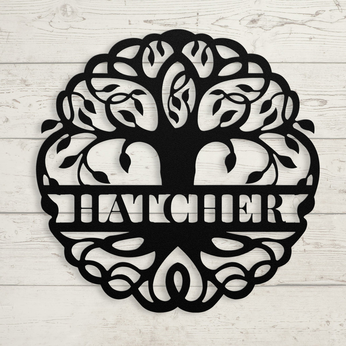 Custom Tree of Life Family Name Metal Sign - BullyBellyMetal Sign
