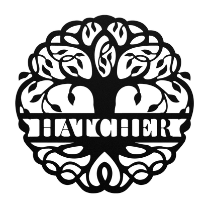 Custom Tree of Life Family Name Metal Sign - BullyBellyMetal Sign