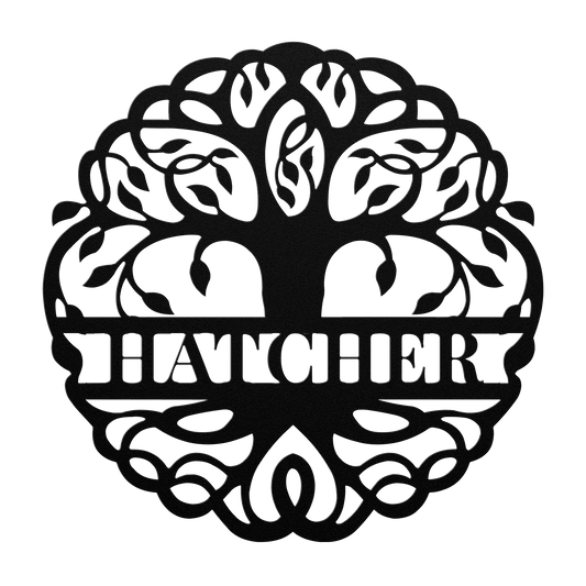 Custom Tree of Life Family Name Metal Sign - BullyBellyMetal Sign