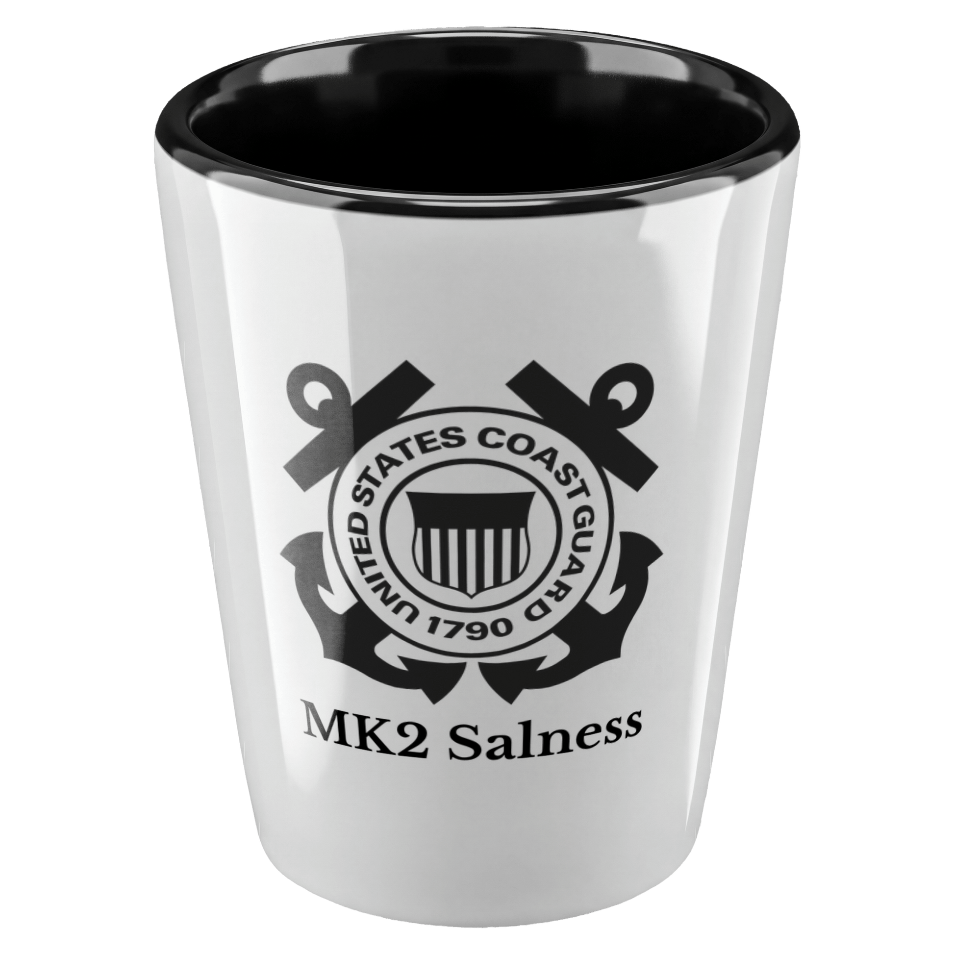 Customized Coast Guard Shot Glass - BullyBellyDrinkware