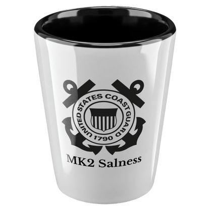 Customized Coast Guard Shot Glass - BullyBellyDrinkware
