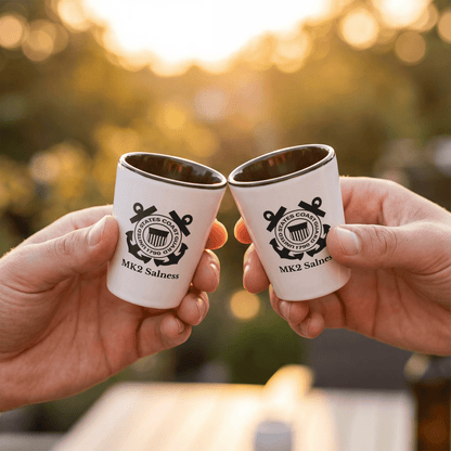 Customized Coast Guard Shot Glass - BullyBellyDrinkware