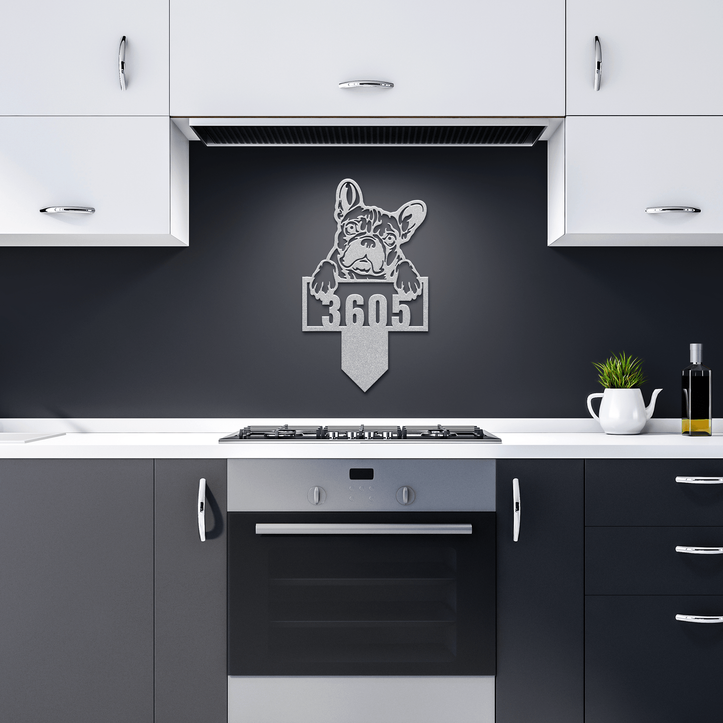 Cute French Bulldog Metal Lawn Sign - BullyBellyMetal Sign