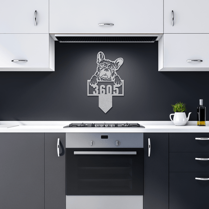 Cute French Bulldog Metal Lawn Sign - BullyBellyMetal Sign