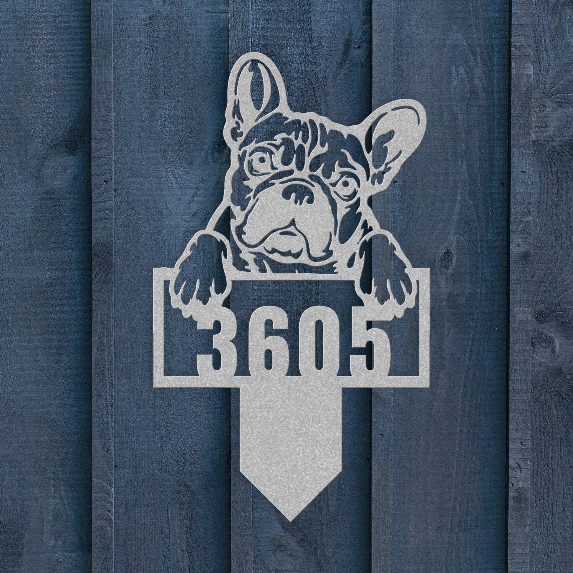 Cute French Bulldog Metal Lawn Sign - BullyBellyMetal Sign