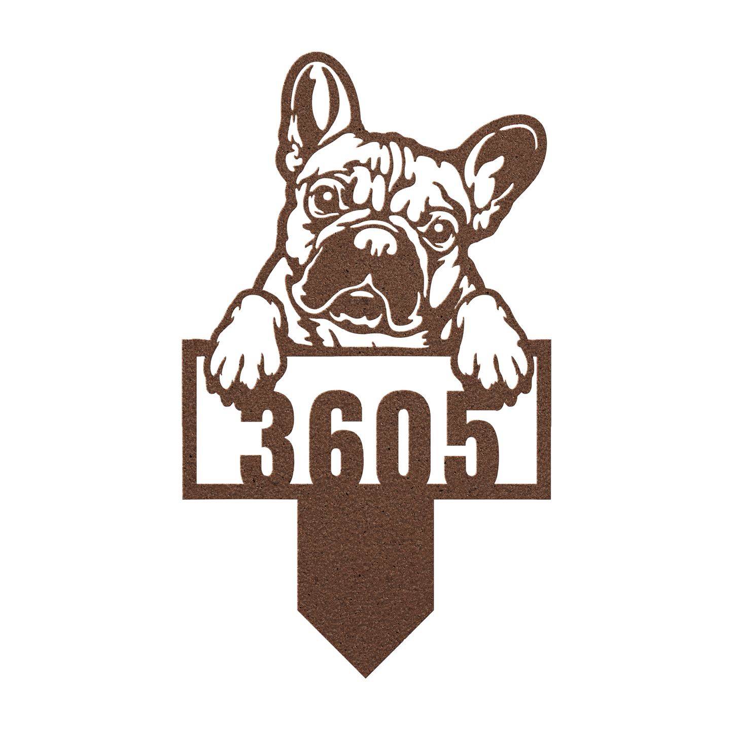 Cute French Bulldog Metal Lawn Sign - BullyBellyMetal Sign