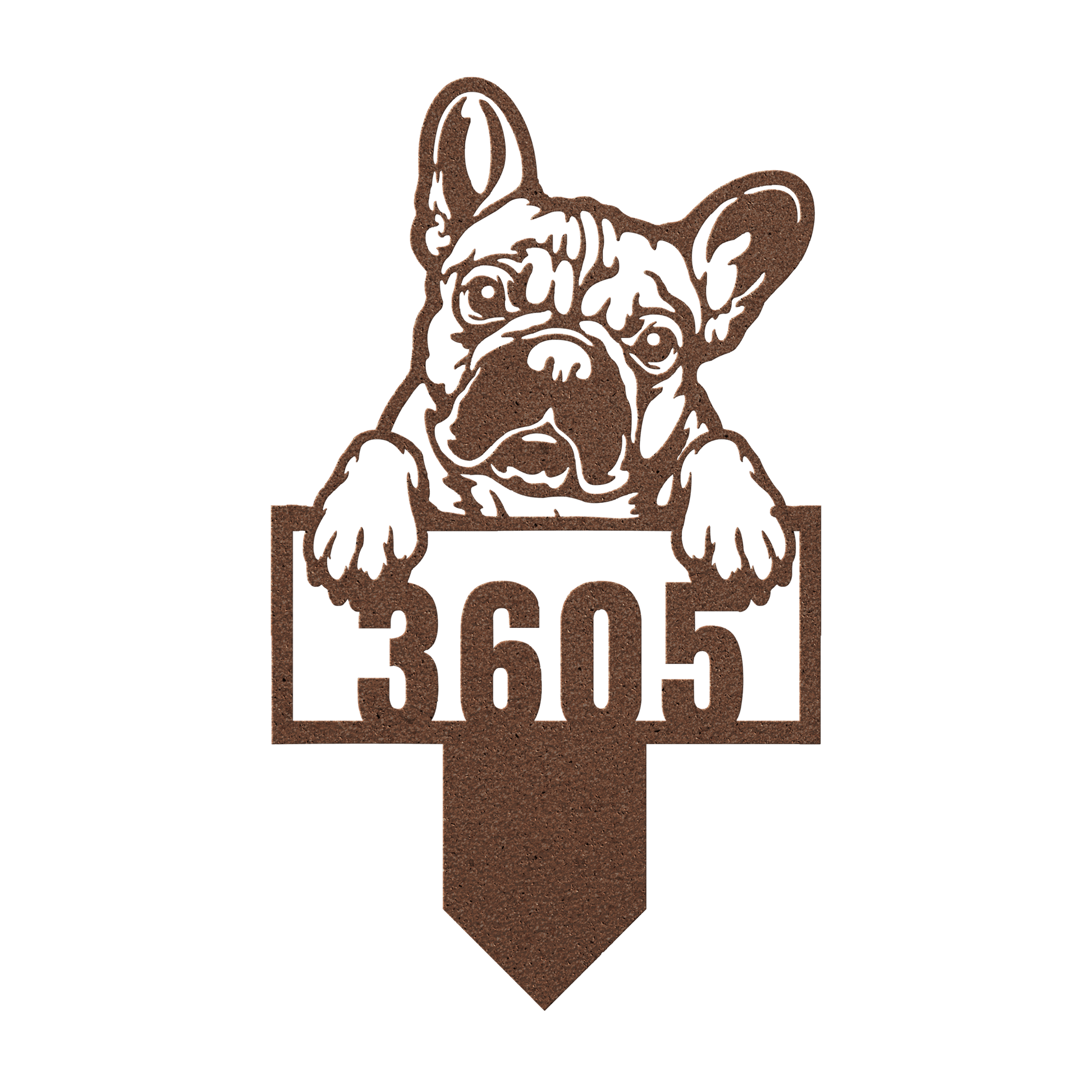 Cute French Bulldog Metal Lawn Sign - BullyBellyMetal Sign
