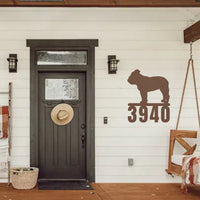 Destination English Bulldog Home Metal Porch Sign - BullyBellyMetal Sign