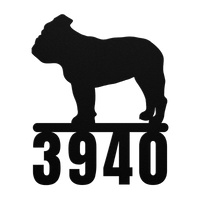 Destination English Bulldog Home Metal Porch Sign - BullyBellyMetal Sign
