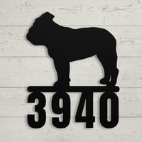 Destination English Bulldog Home Metal Porch Sign - BullyBellyMetal Sign