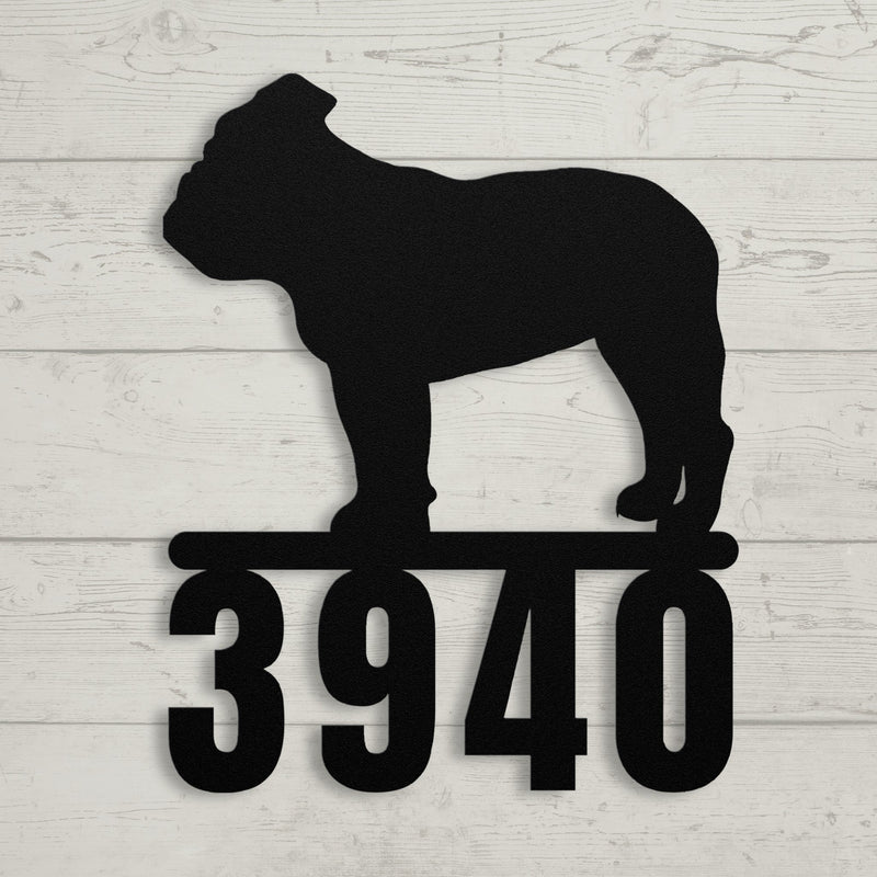 Destination English Bulldog Home Metal Porch Sign - BullyBellyMetal Sign