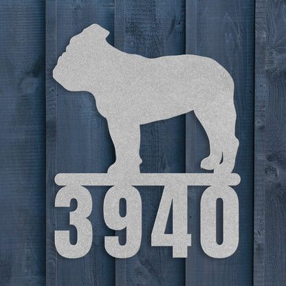 Destination English Bulldog Home Metal Porch Sign - BullyBellyMetal Sign