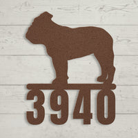 Destination English Bulldog Home Metal Porch Sign - BullyBellyMetal Sign