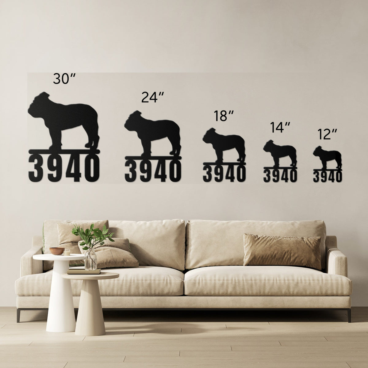 Destination English Bulldog Home Metal Sign - BullyBellyWall Art