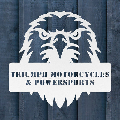 Eagle Head Metal Sign – Custom Patriotic Wall Art - BullyBellyMetal Sign