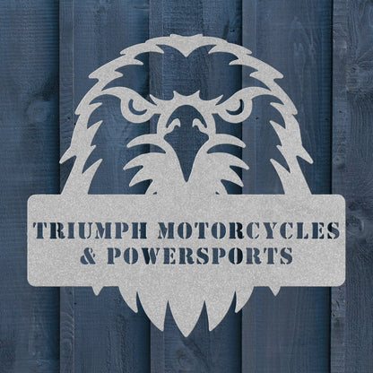 Eagle Head Metal Sign – Custom Patriotic Wall Art - BullyBellyMetal Sign
