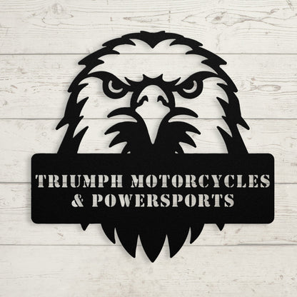 Eagle Head Metal Sign – Custom Patriotic Wall Art - BullyBellyMetal Sign