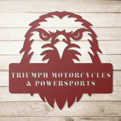 Eagle Head Metal Sign – Custom Patriotic Wall Art - BullyBellyMetal Sign