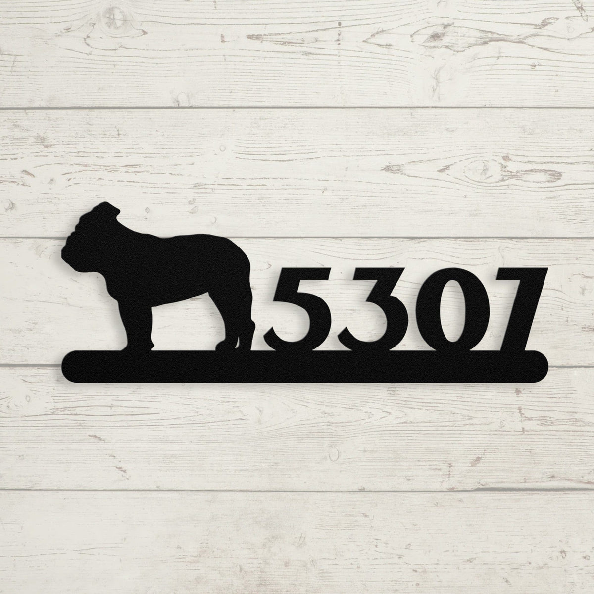 English Bulldog Home Metal Sign - BullyBellyWall Art