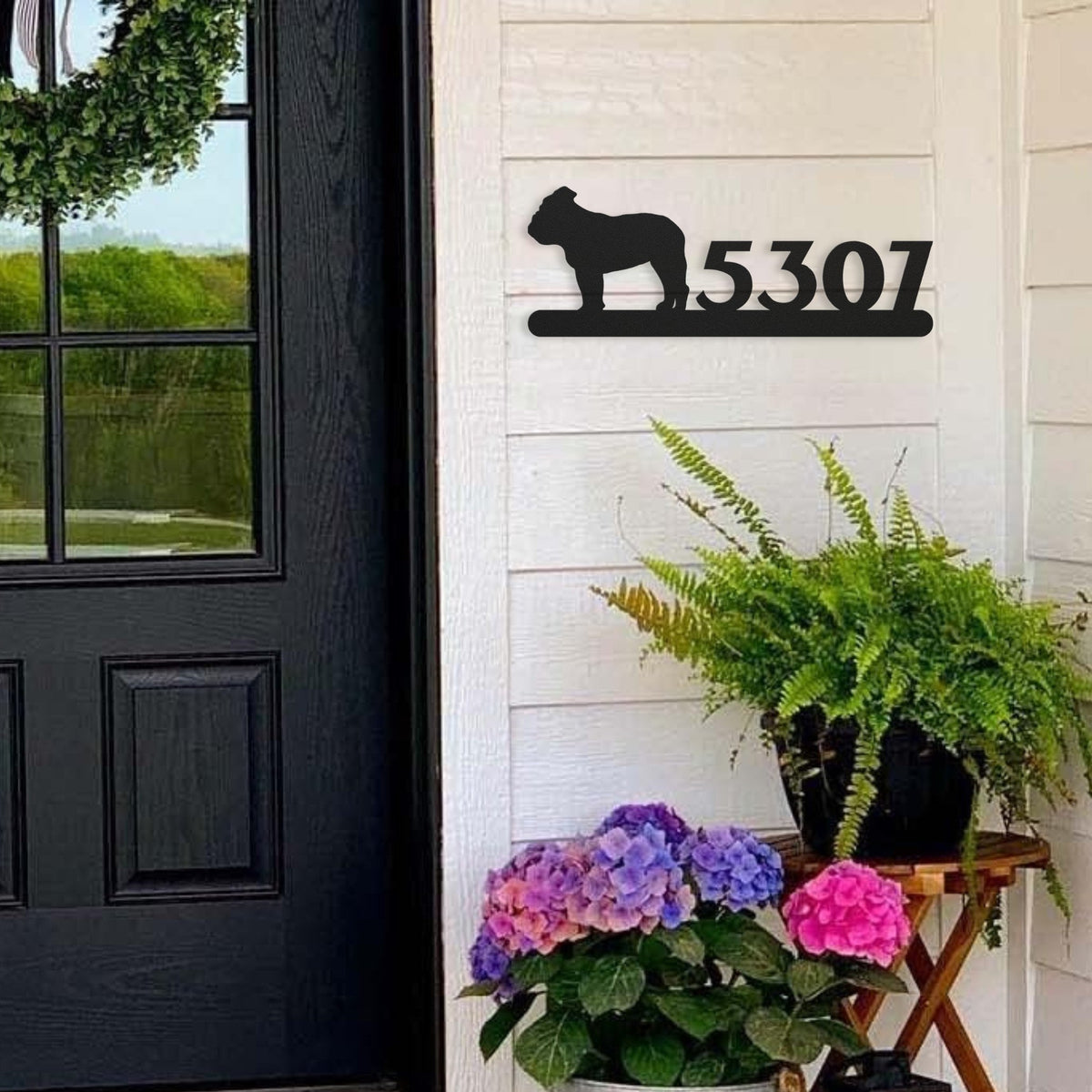 English Bulldog Home Metal Sign - BullyBellyMetal Sign