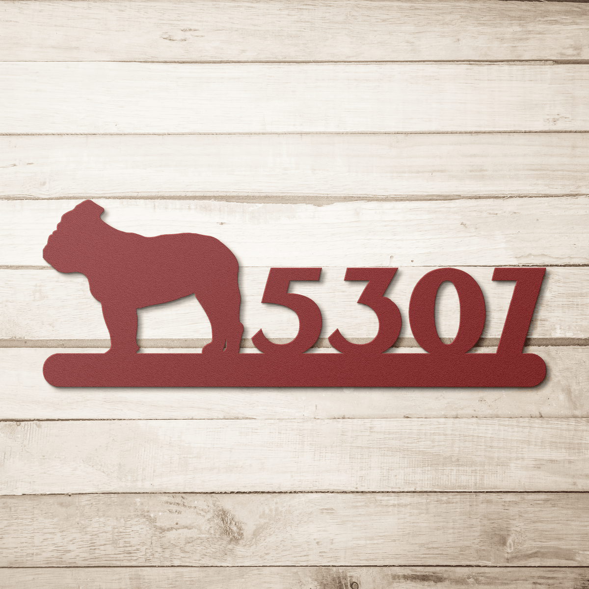 English Bulldog Home Metal Sign - BullyBellyMetal Sign
