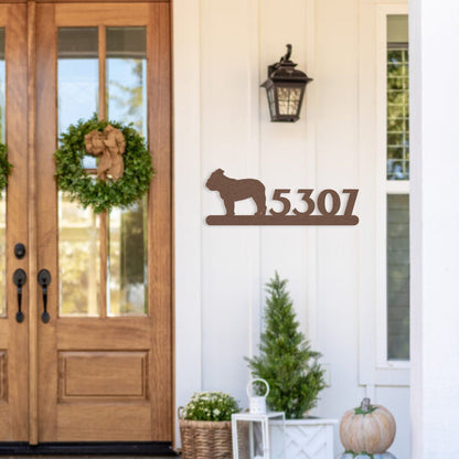 English Bulldog Home Metal Sign