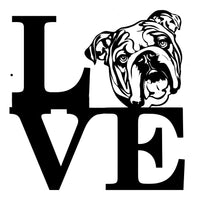 English Bulldog Love Metal Sign - BullyBellyEnglish Bulldog