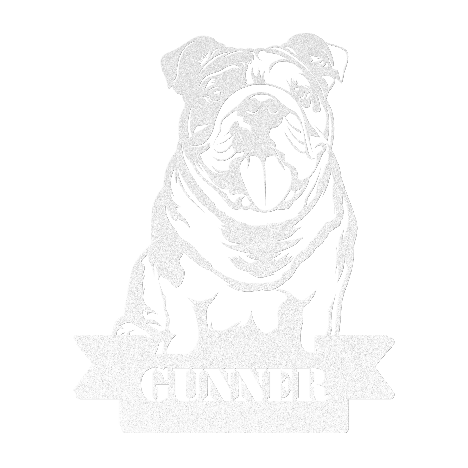 English Bulldog Metal Nameplate - BullyBellyMetal Sign