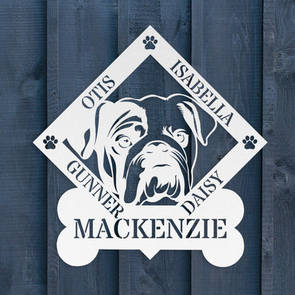 Family of Bulldogs Metal Wall Sign - BullyBellyMetal Sign