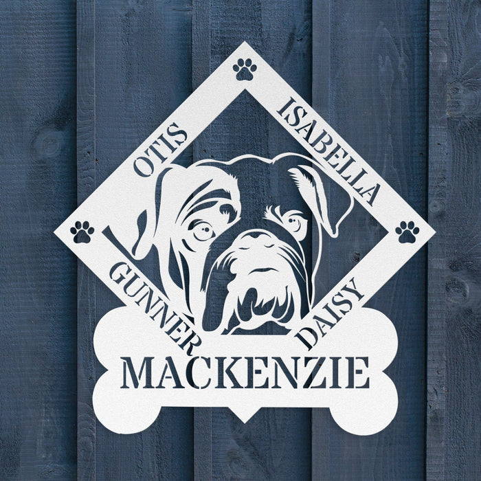 Family of Bulldogs Metal Wall Sign - BullyBellyMetal Sign