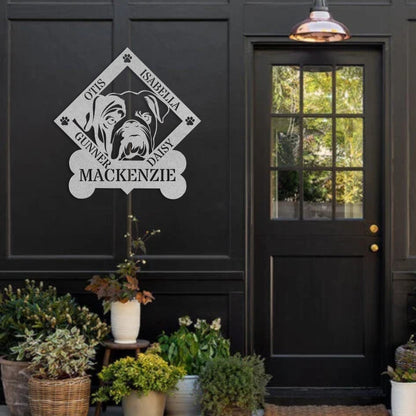 Family of Bulldogs Metal Wall Sign - BullyBellyMetal Sign