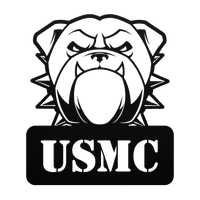 Fierce USMC Bulldog Metal Wall Sign - BullyBellyMetal Sign