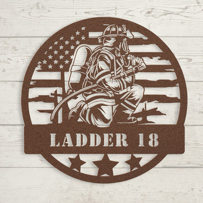 Firefighter Metal Sign – Custom Fire Department Wall Art - BullyBellyMetal Sign