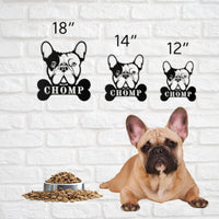 French Bulldog Bistro - Food Bowl Metal Sign - BullyBellyWall Art