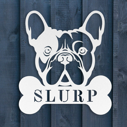 French Bulldog Bistro - Water Bowl Sign - BullyBellyMetal Sign