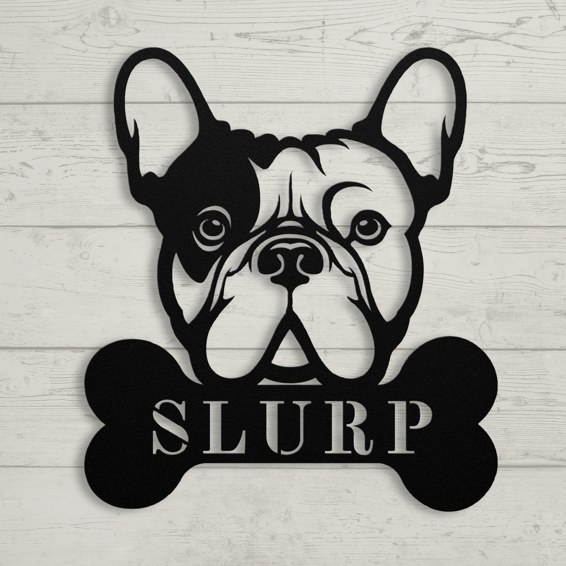 French Bulldog Bistro - Water Bowl Sign - BullyBellyMetal Sign