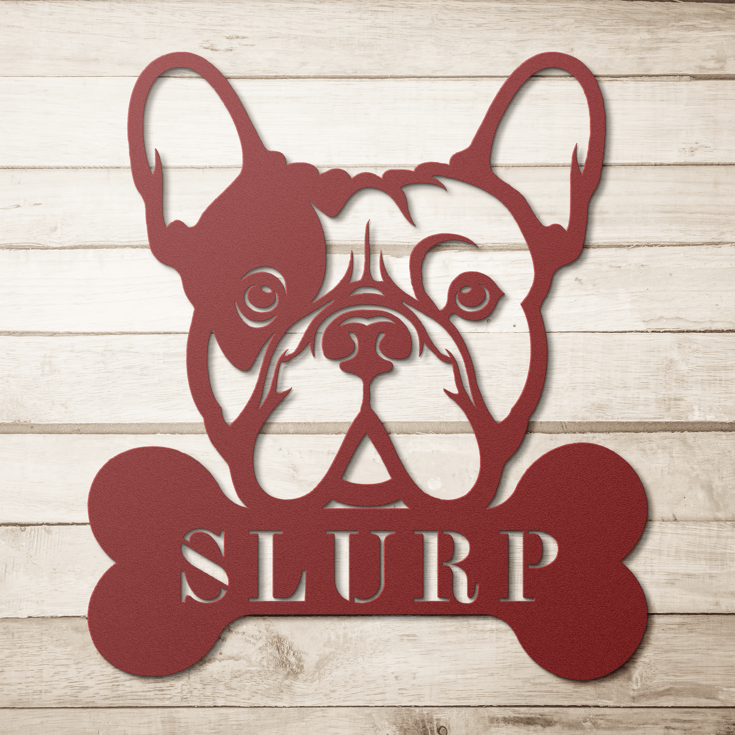 French Bulldog Bistro - Water Bowl Sign - BullyBellyMetal Sign