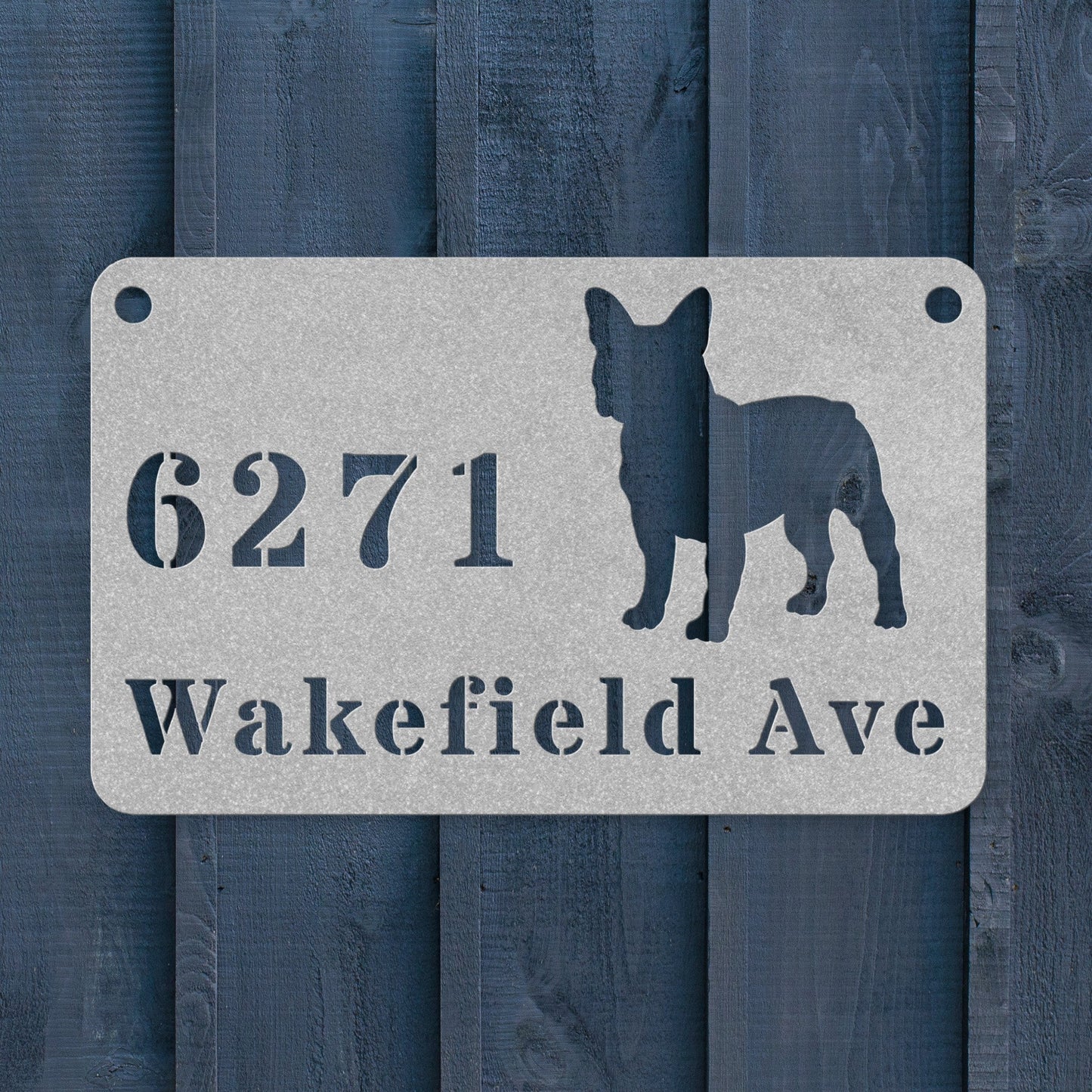 French Bulldog Boulevard Metal Porch Sign - BullyBellyMetal Sign