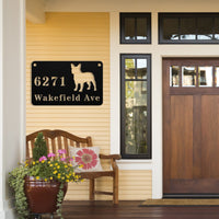 French Bulldog Boulevard Metal Porch Sign - BullyBellyMetal Sign