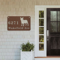 French Bulldog Boulevard Metal Porch Sign - BullyBellyMetal Sign