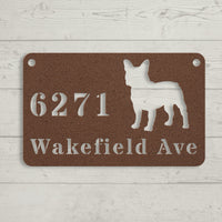 French Bulldog Boulevard Metal Porch Sign - BullyBellyMetal Sign